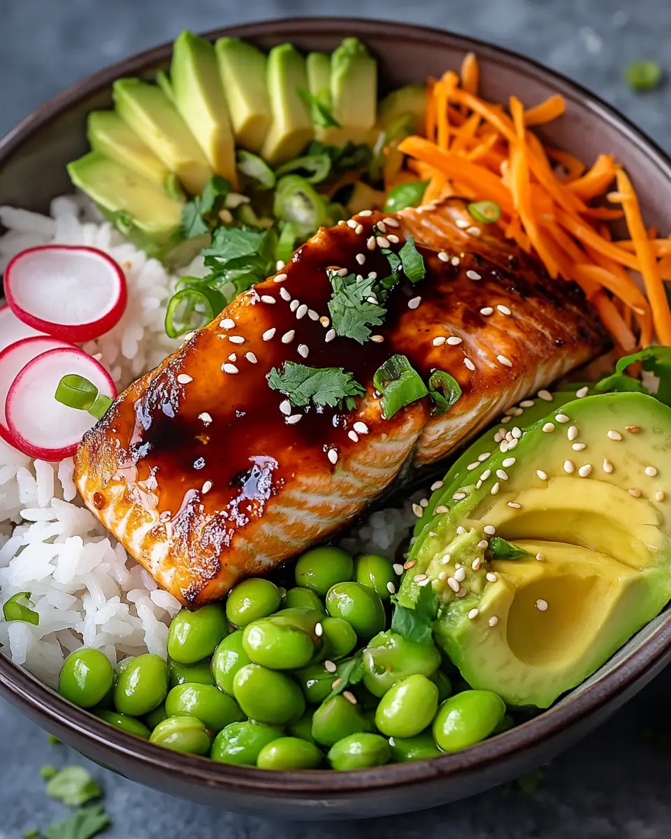 Frische Teriyaki-Lachs-Bowls First Image First Image
