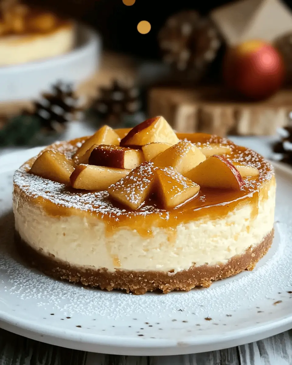 WEIHNACHTLICHER KÄSEKUCHEN MIT BRATAPFEL First Image First Image