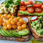 GESUNDE TOAST-TOPPINGS, FRÜHSTÜCK IDEEN, G First Image First Image