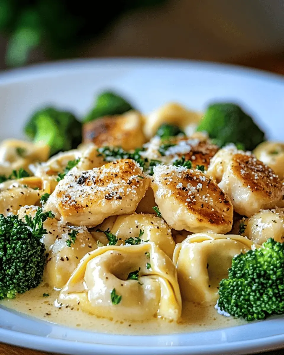 Cremige Knoblauch-Parmesan Tortellini: Easy Chicken & Broccoli Delight 7
