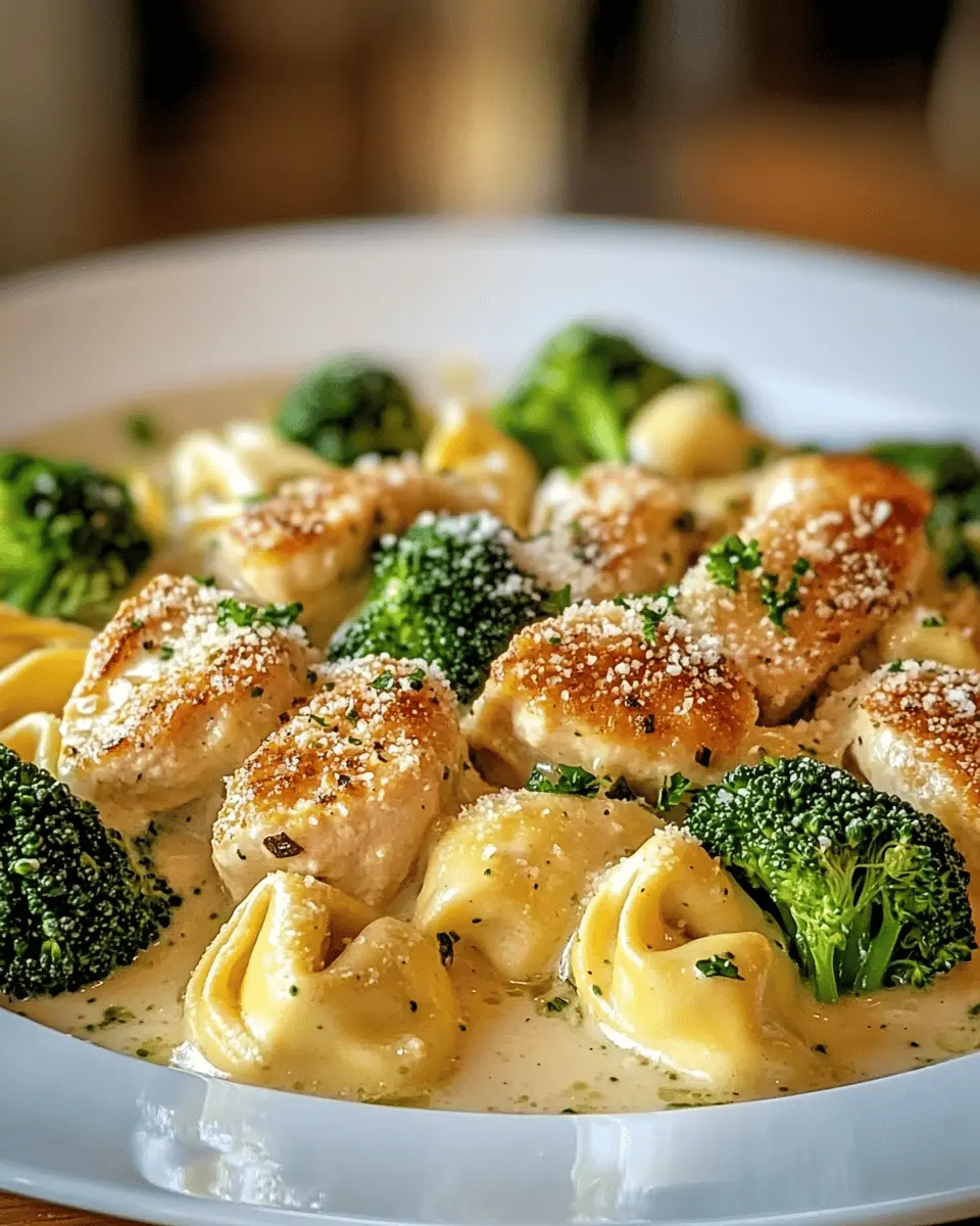 Cremige Knoblauch-Parmesan Tortellini: Easy Chicken & Broccoli Delight 6