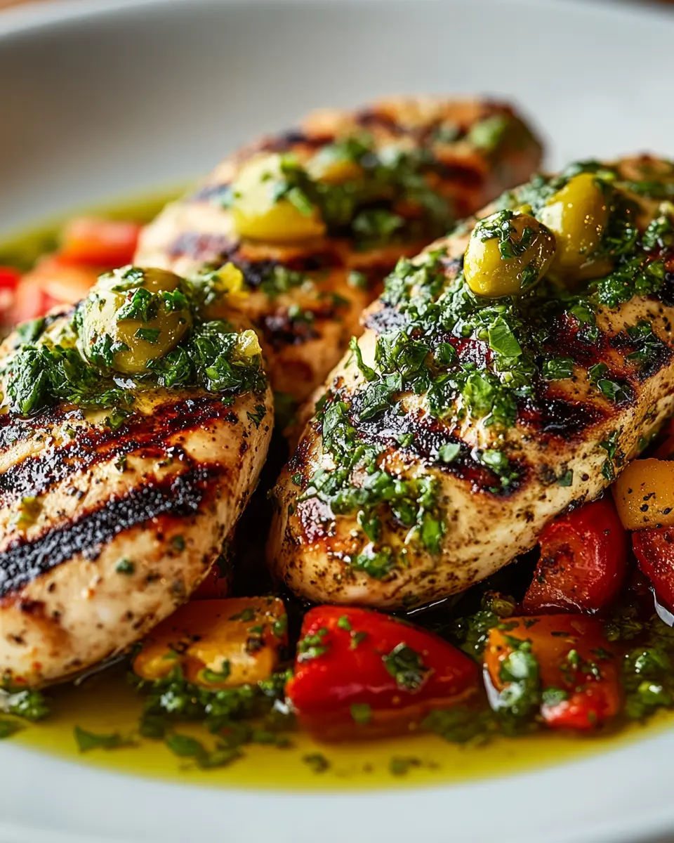 Gegrilltes Hähnchen mit Petersilien-Oliven-Sauce: Juicy Delight! 7