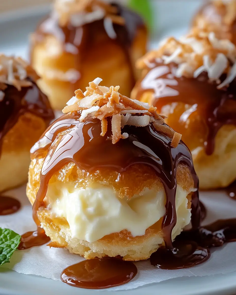 Kokos-Karamell Cream Puffs: Irresistibly Decadent Delight! 5