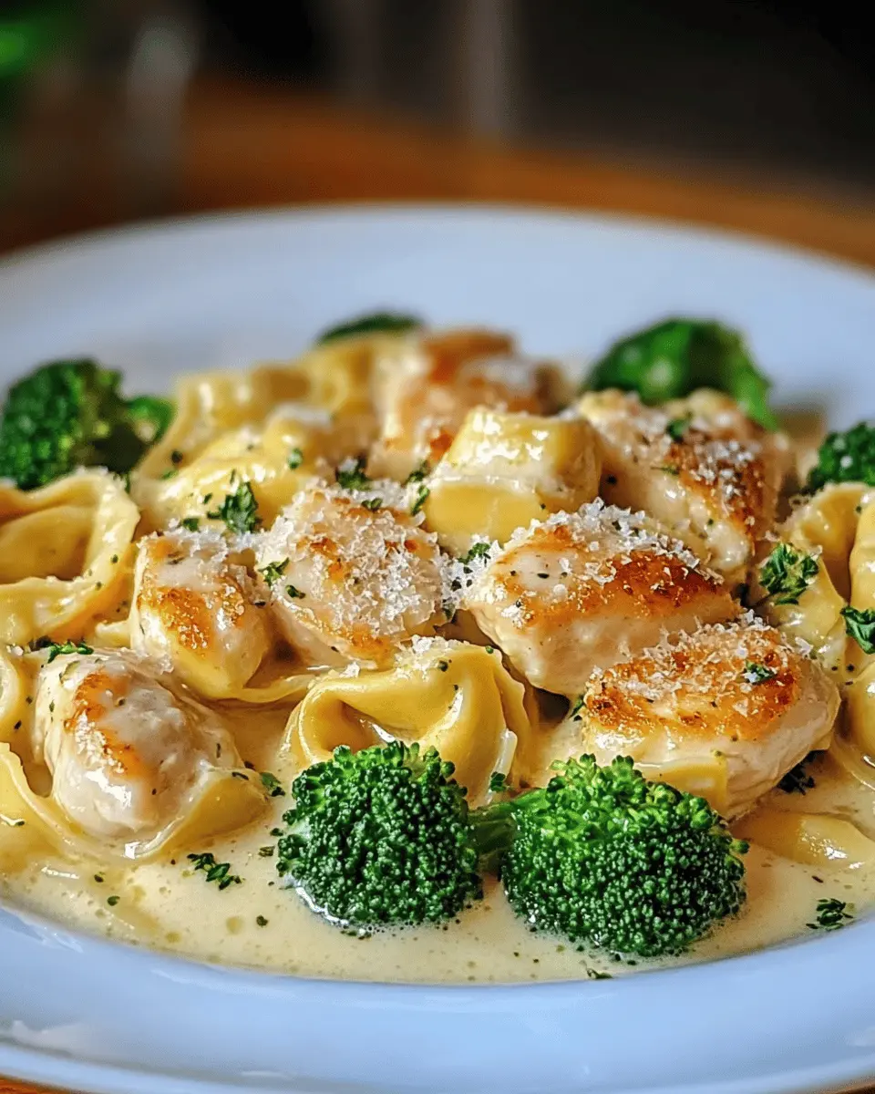 Cremige Knoblauch-Parmesan Tortellini: Easy Chicken & Broccoli Delight 5