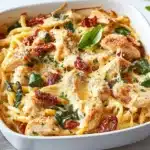 Cremiger Tuscan Chicken Pasta-Auflauf First Image First Image