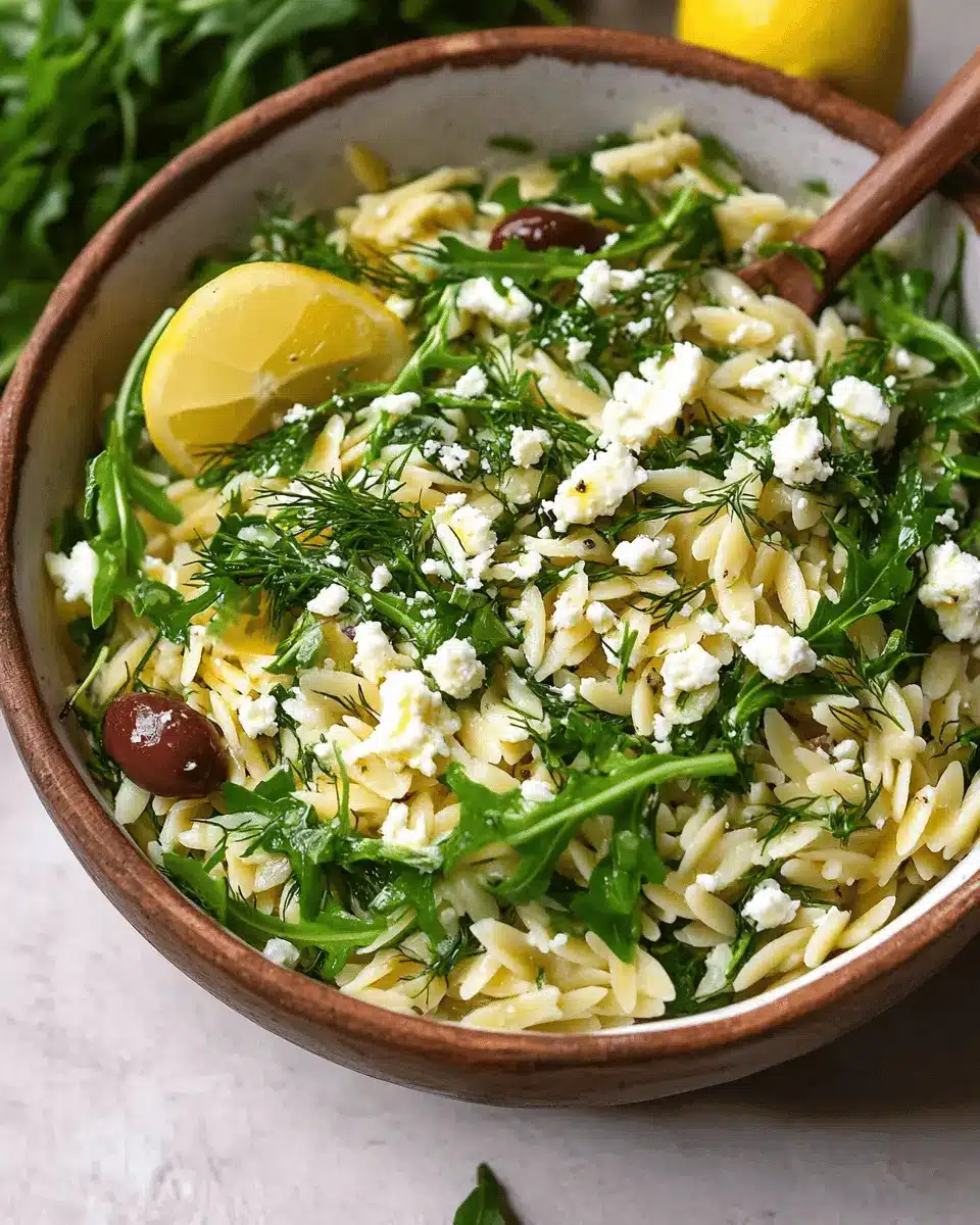 Zitronen-Dill-Orzo-Salat: Refreshing Feta Delight for You!