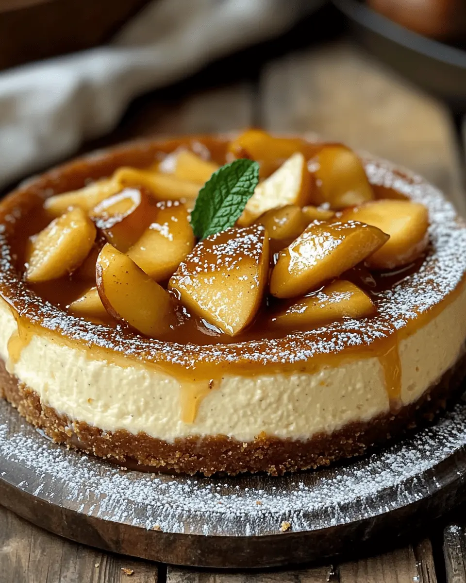 WEIHNACHTLICHER KÄSEKUCHEN MIT BRATAPFEL First Image First Image