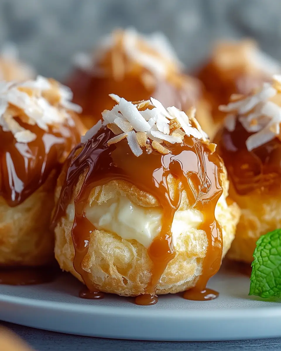 Kokos-Karamell Cream Puffs: Irresistibly Decadent Delight! 7