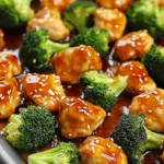 Sheet Pan Honey Buffalo Chicken, Brokkoli Rezept, 35 Minuten Gericht First Image First Image