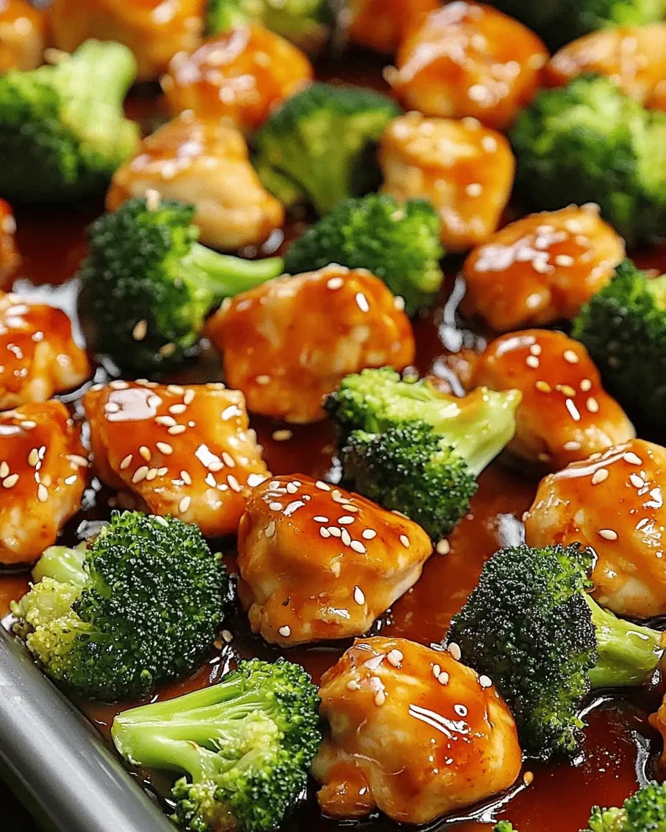 Sheet Pan Honey Buffalo Chicken, Brokkoli Rezept, 35 Minuten Gericht First Image First Image