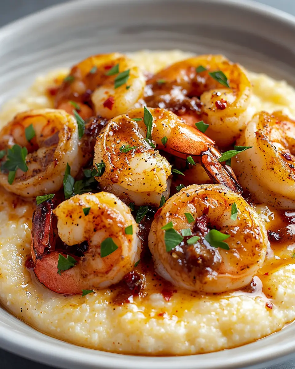 Würzige Cajun‑Garnelen mit cremigen Grits First Image First Image