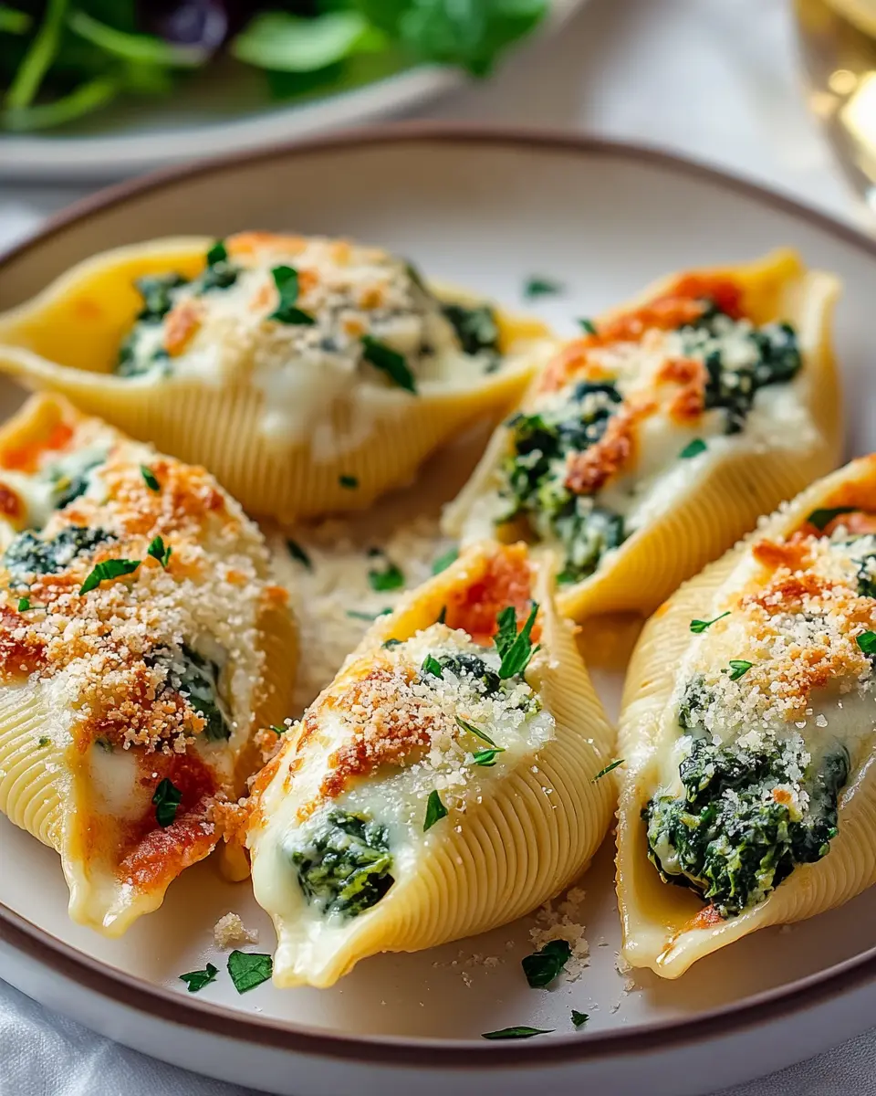 gefüllte Muscheln mit Spinat & Käse: Irresistibly Cheesy Delight 6 znfch92ghemldtz5ezrd