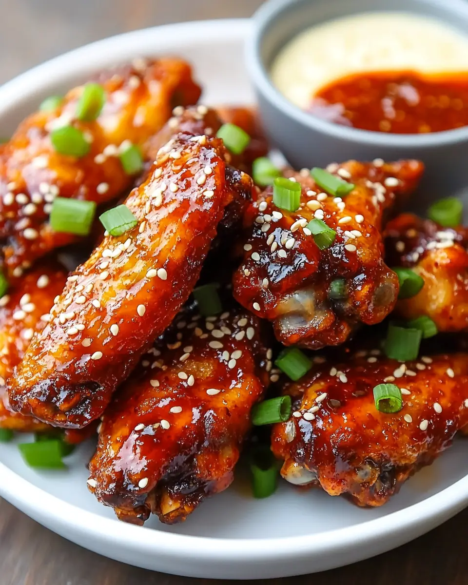 Zuckerfreie scharfe koreanische Air Fryer Flügel First Image First Image