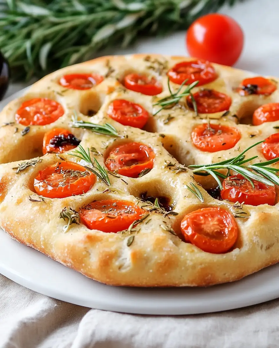 Focaccia mit Tomaten First Image First Image