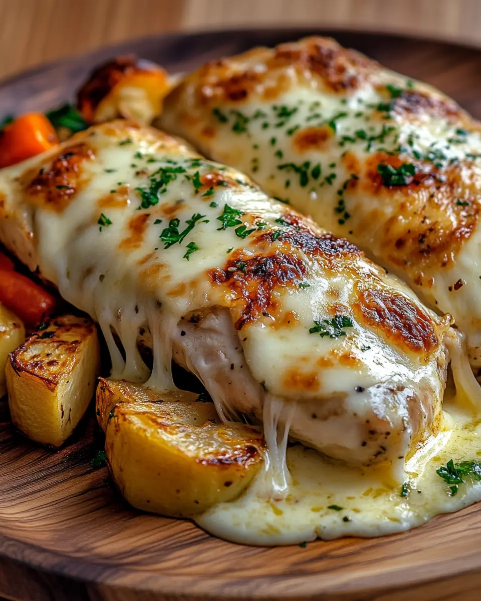 Gemütliches Hähnchen mit Käse und Knoblauch First Image First Image