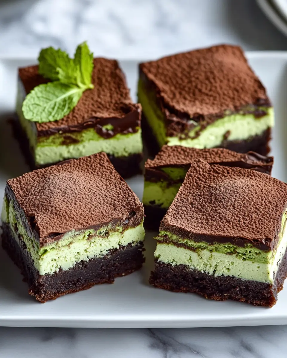 Keto Kakao-Matcha Käsekuchen Brownies First Image First Image