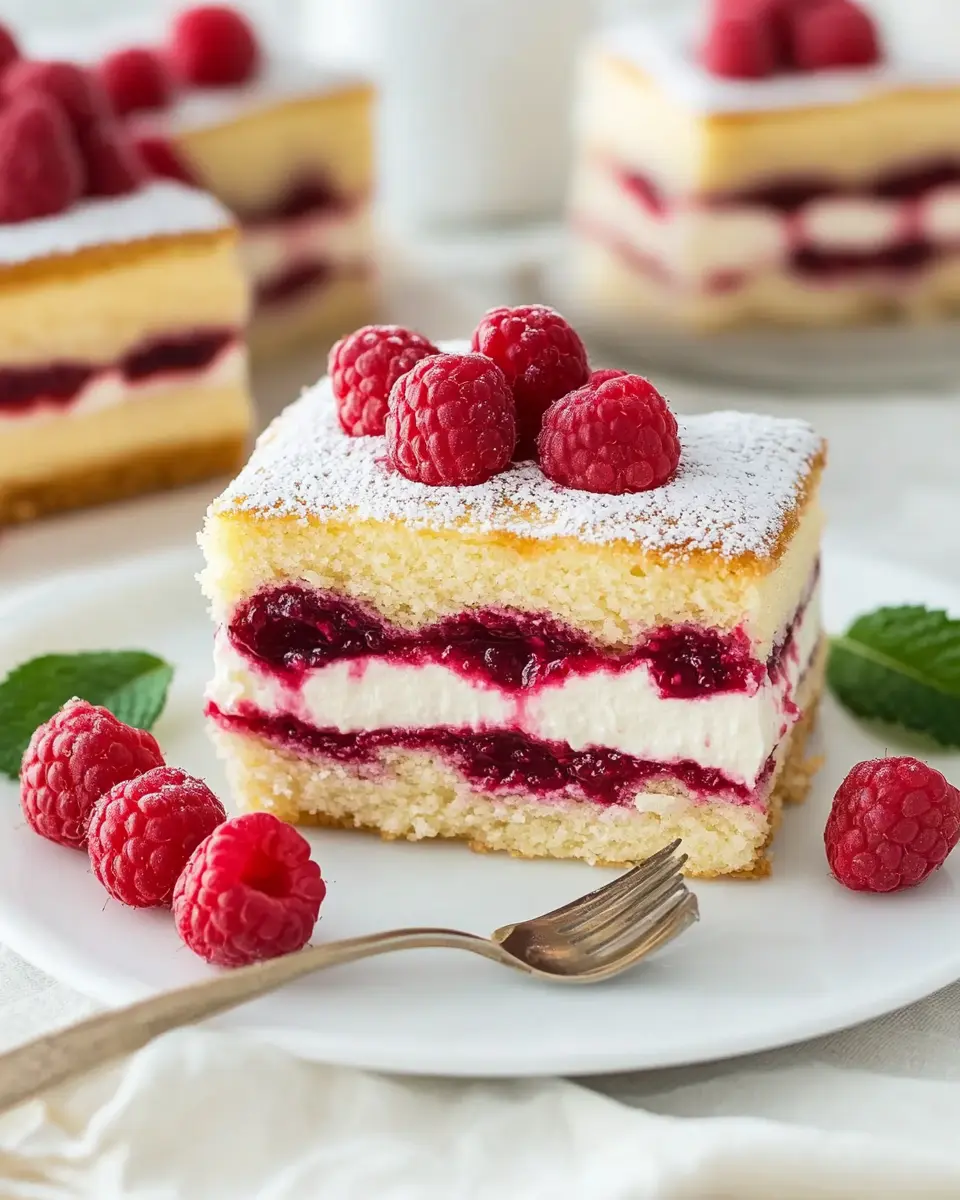 Butterkekskuchen mit Himbeeren – 1 genialer Sommerhit First Image First Image
