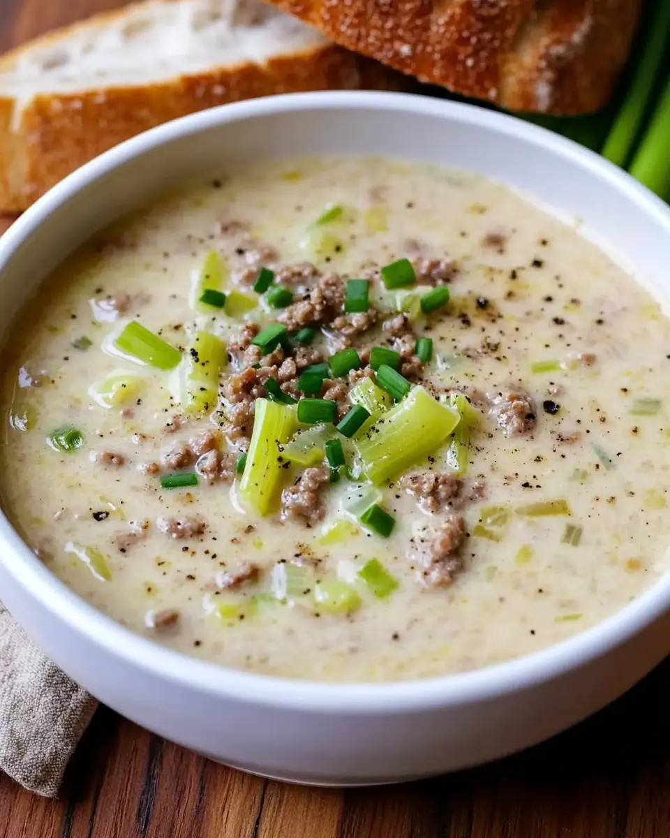 Käse Lauch Suppe: Creamy Comfort with Ground Meat Magic 6