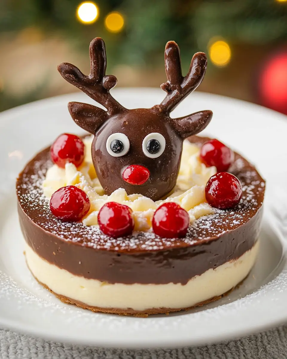 Rentier-Dessert zu Weihnachten First Image First Image