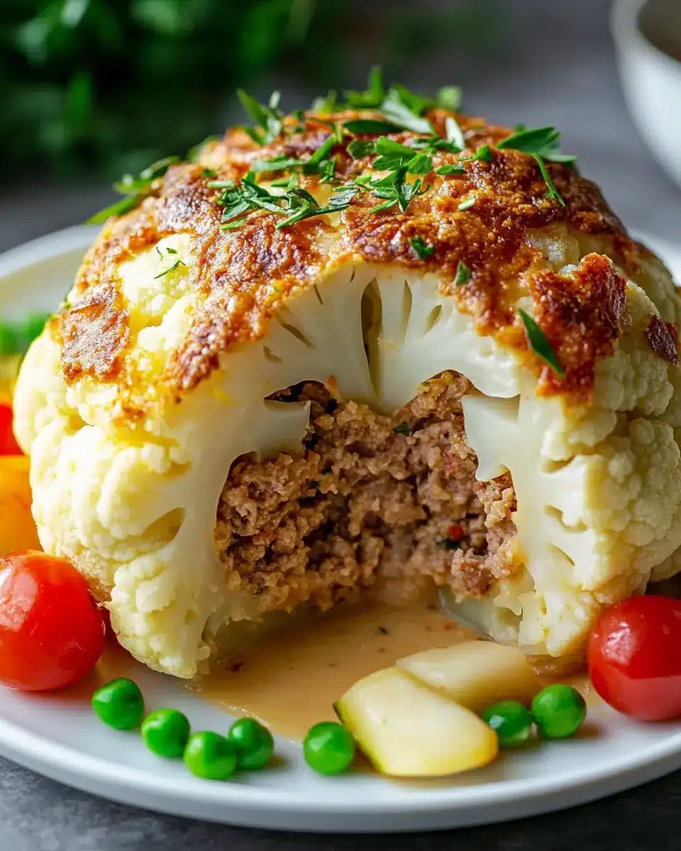 Blumenkohlbombe mit Hackfleisch First Image First Image