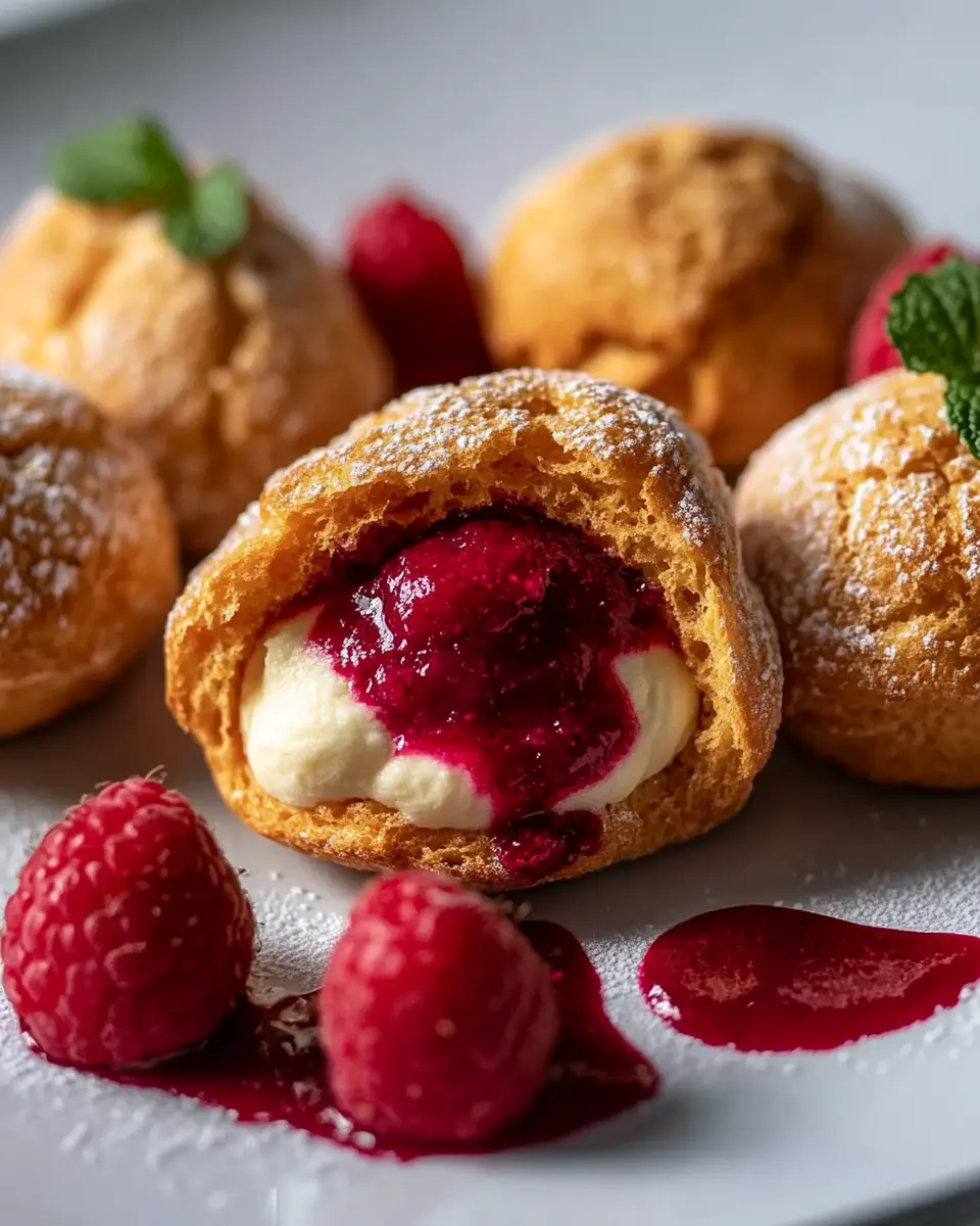 Herz Choux au Craquelin: Irresistibly Crunchy Raspberry Cream Puffs 7