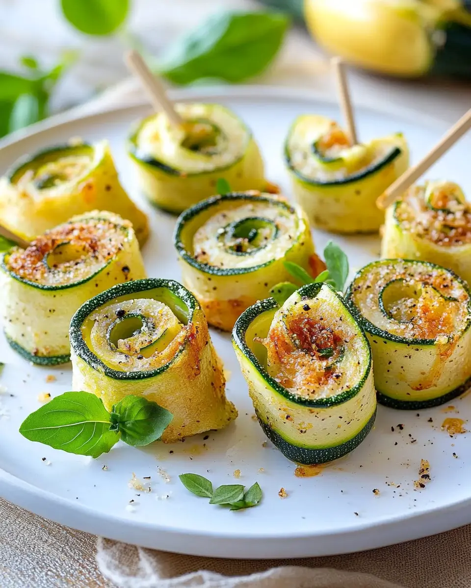Zucchiniröllchen aus der Heißluftfritteuse: Knusprig & Lecker!