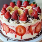 ERDBEER-STRACCIATELLA-BANANEN-TORTE First Image First Image