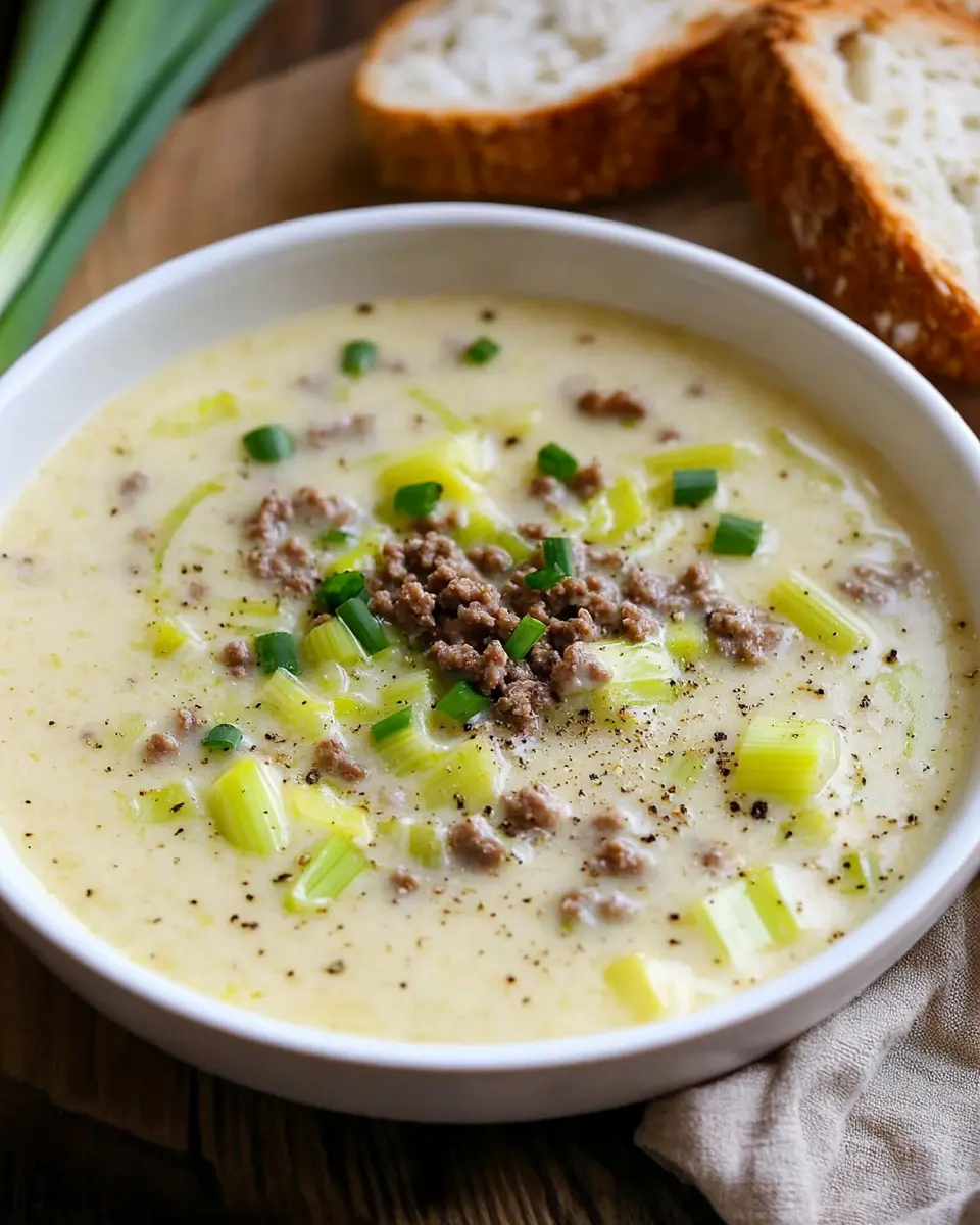 Käse Lauch Suppe: Creamy Comfort with Ground Meat Magic 5
