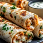 Hähnchen-Wraps mit Käse und Knoblauch First Image First Image