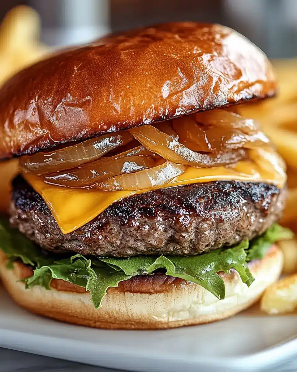 Burger mit karamellisierten Zwiebeln: The Ultimate Comfort Bite 7 ulrjf8a3fra8ehocid07