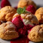 Herz Choux au Craquelin: Knusprige Windbeutel mit Himbeer-Vanille-Füllung First Image First Image