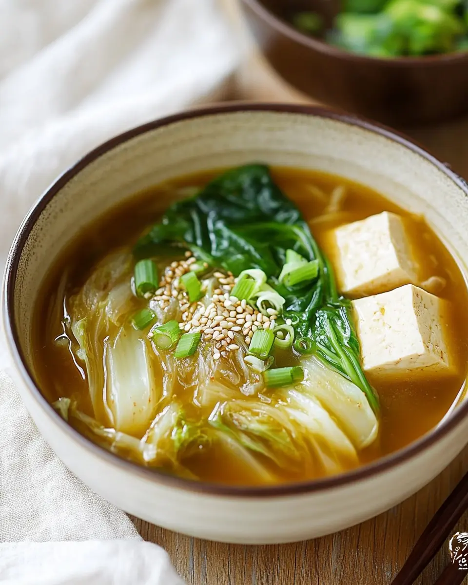 Kohl Sojabohnenpaste Suppe – Baechu Doenjang Guk genießen First Image First Image