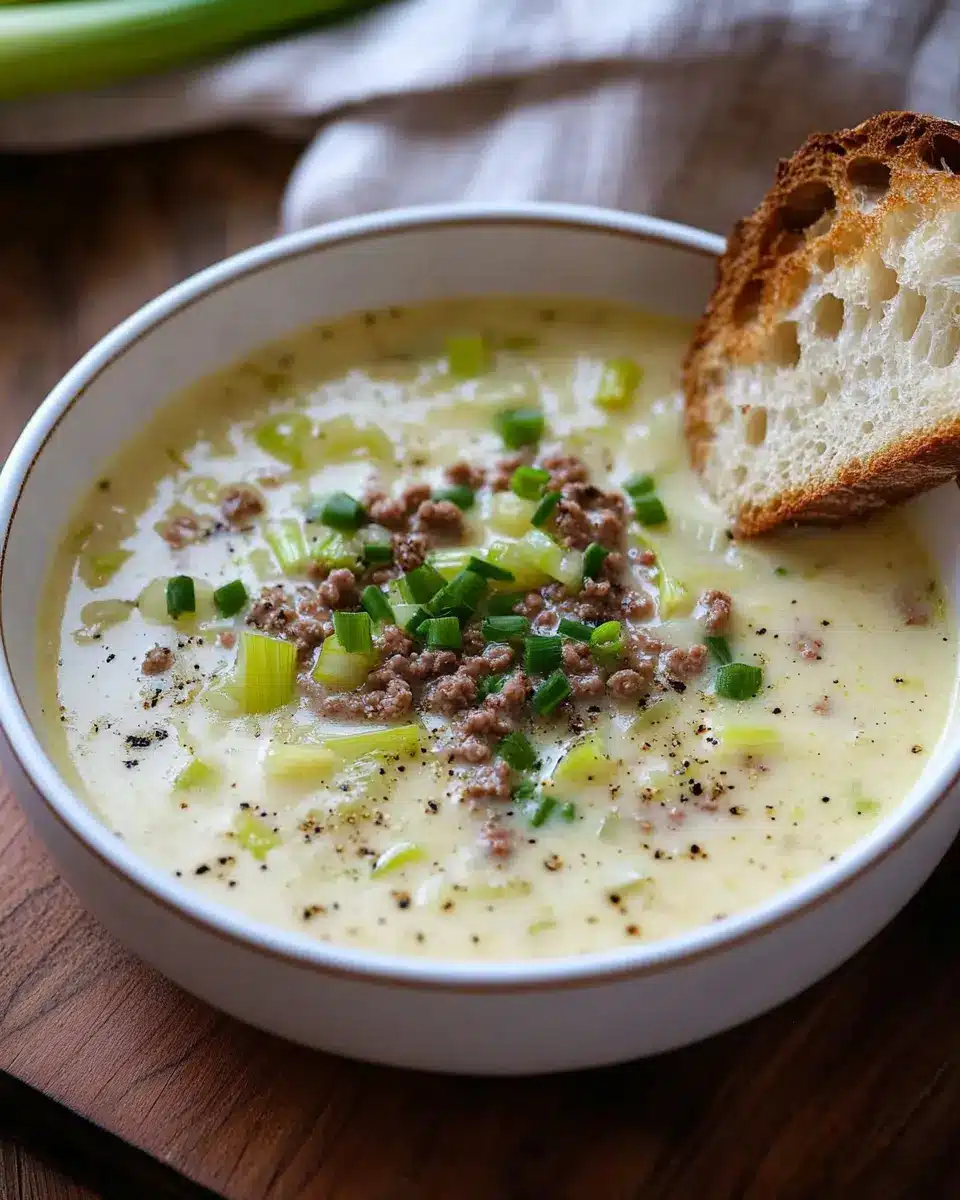 Käse Lauch Suppe: Creamy Comfort with Ground Meat Magic 7