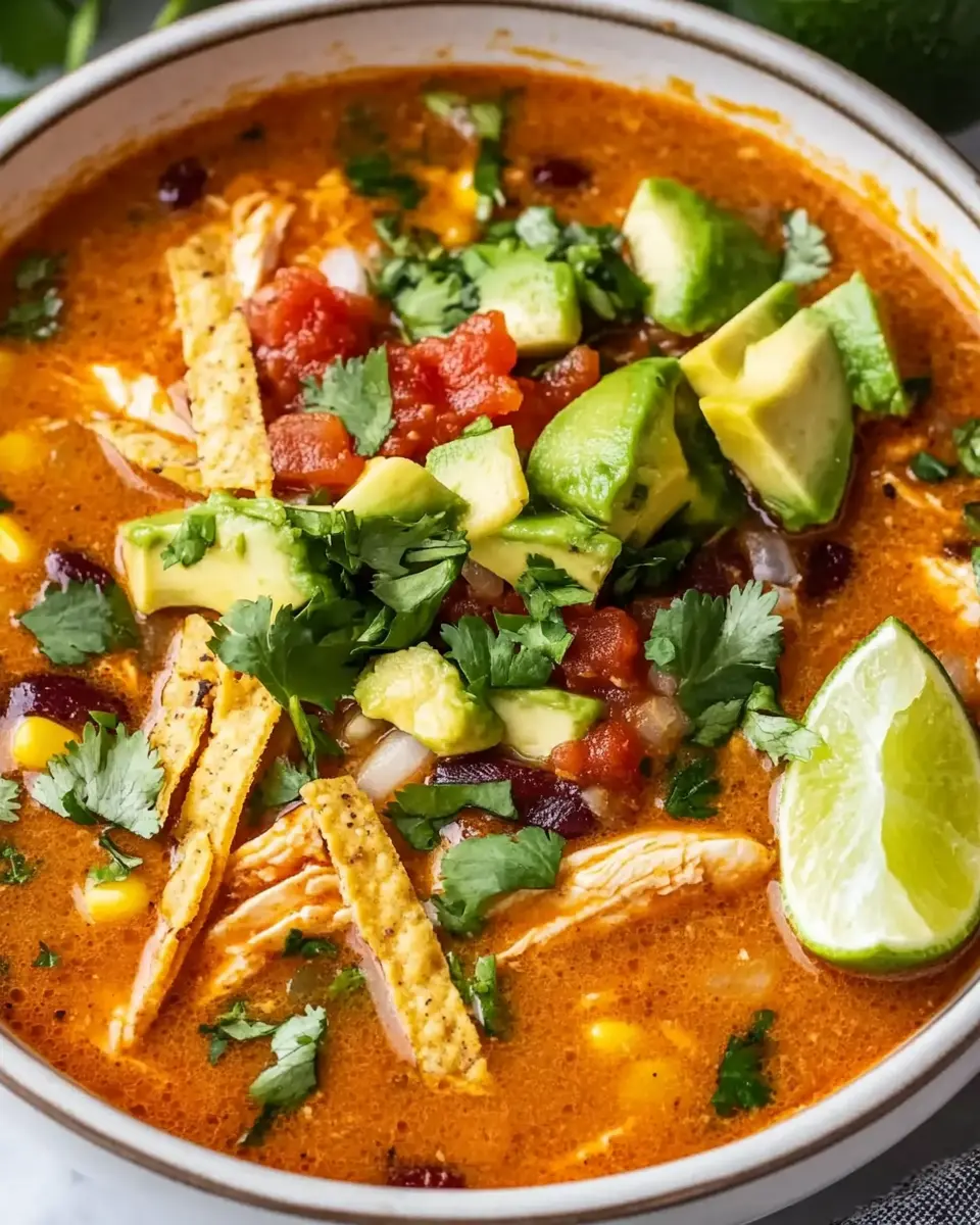 Enchilada Suppe mit Hähnchen – Beste 30-Minuten-Mahlzeit First Image First Image