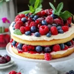 Beeren Cremetorte mit luftigem Biskuit – Fruchtig, Cremig & Sommerlich First Image First Image