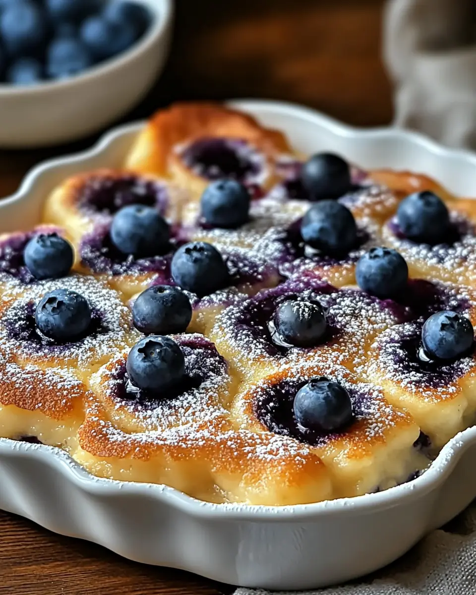 Blaubeer Buttermilch Pfannkuchen Auflauf für den Brunch First Image First Image