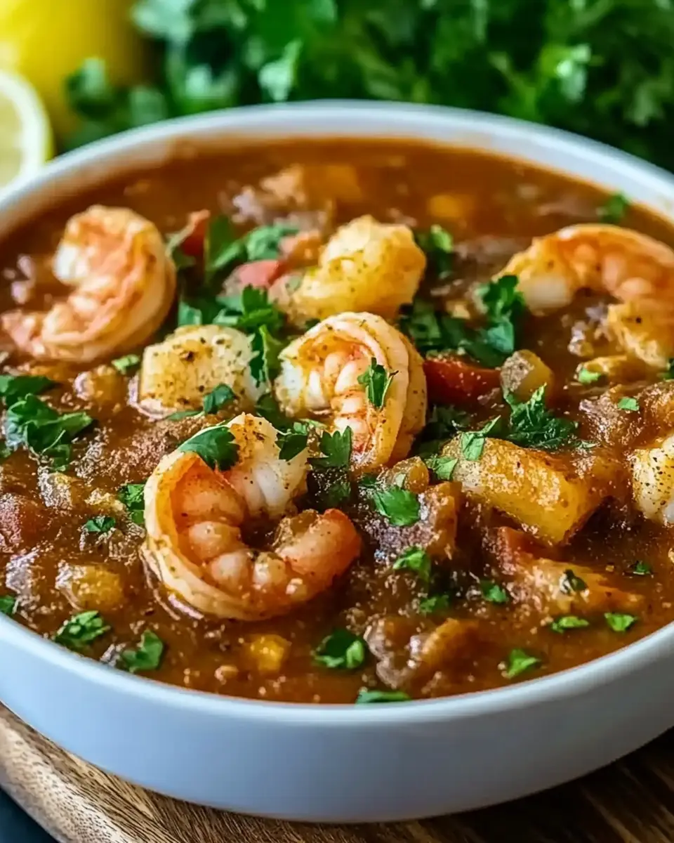Louisiana-Meeresfrüchte-Gumbo First Image First Image