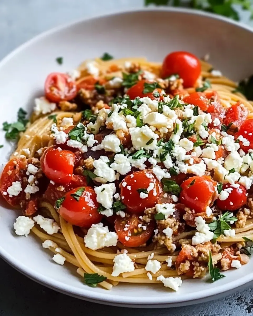 Hackfleischpfanne mit Kritharaki, Tomaten und Feta – Herzhaft, einfach, unwiderstehlich First Image First Image