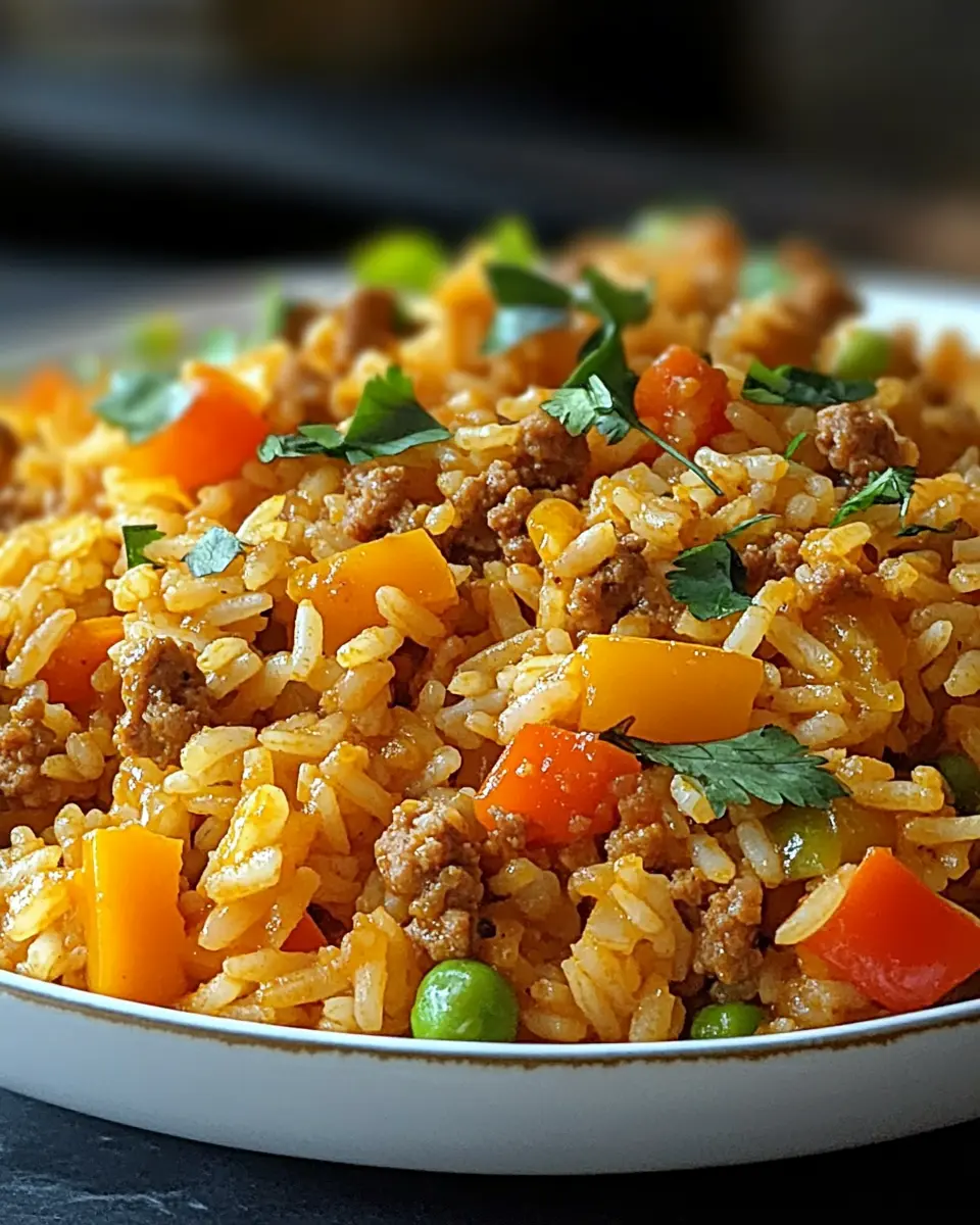 Schneller Curryreis mit Hackfleisch First Image First Image