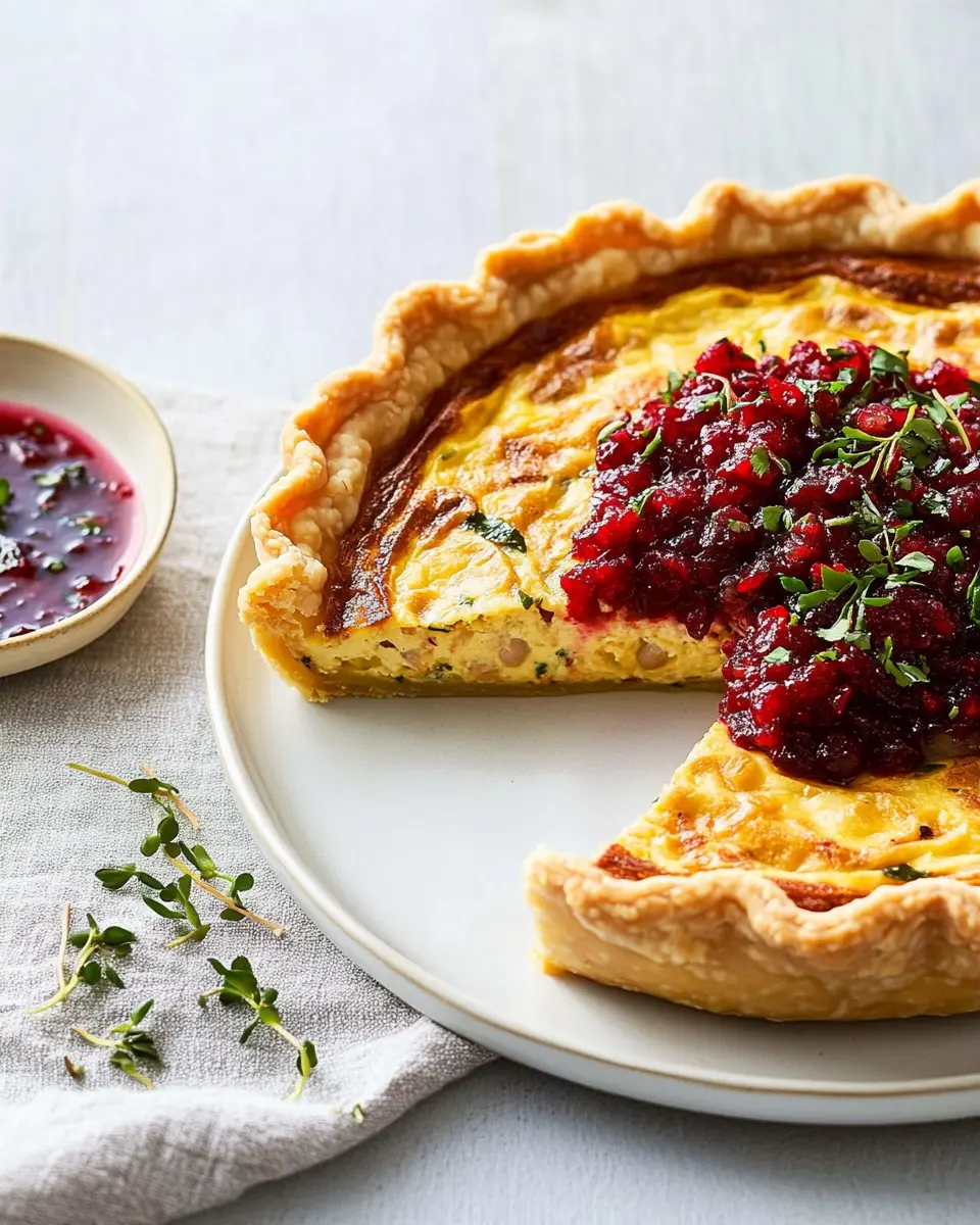 Kichererbsen-Quiche mit Cranberry-Salsa First Image First Image