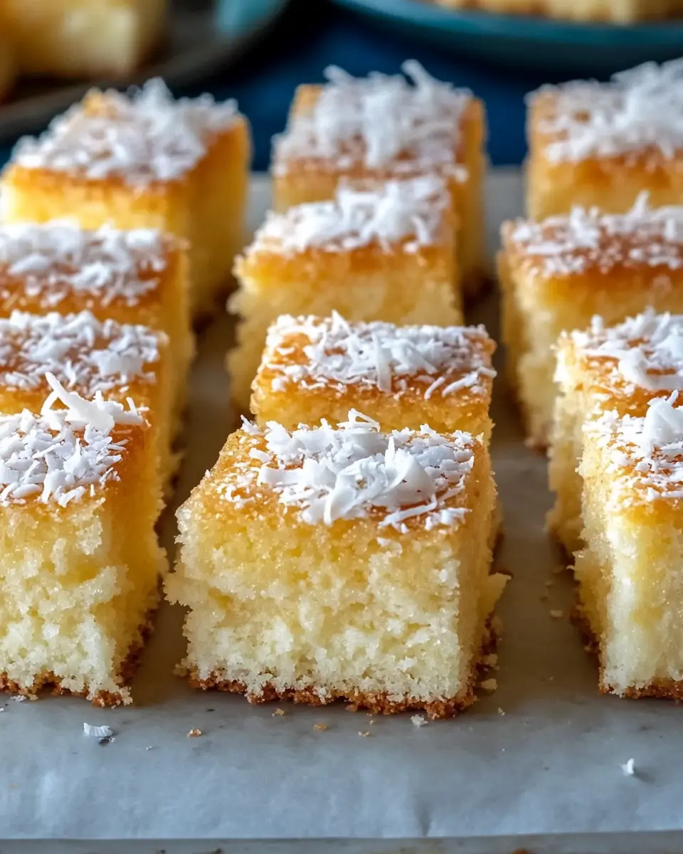 Wattekuchen mit Pudding und Kokos – Der fluffigste Blechkuchen überhaupt First Image First Image