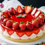 Französische Erdbeertorte (Fraisier): Ein Klassiker mit Mousseline-Creme und Erdbeerspiegel First Image First Image