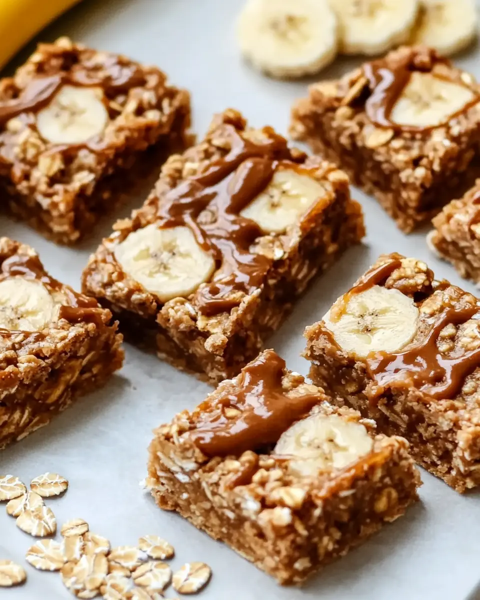 Erdnussbutter Banane Haferflockenriegel – Beste 5-Minuten-Snack First Image First Image