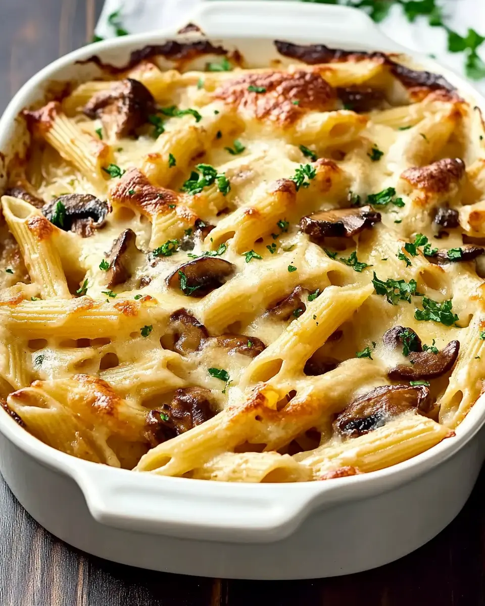 Penne al forno mit Pilzen First Image First Image