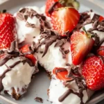 Joghurt Clusters mit Erdbeeren und Schokolade – Virales Sommerdessert First Image First Image