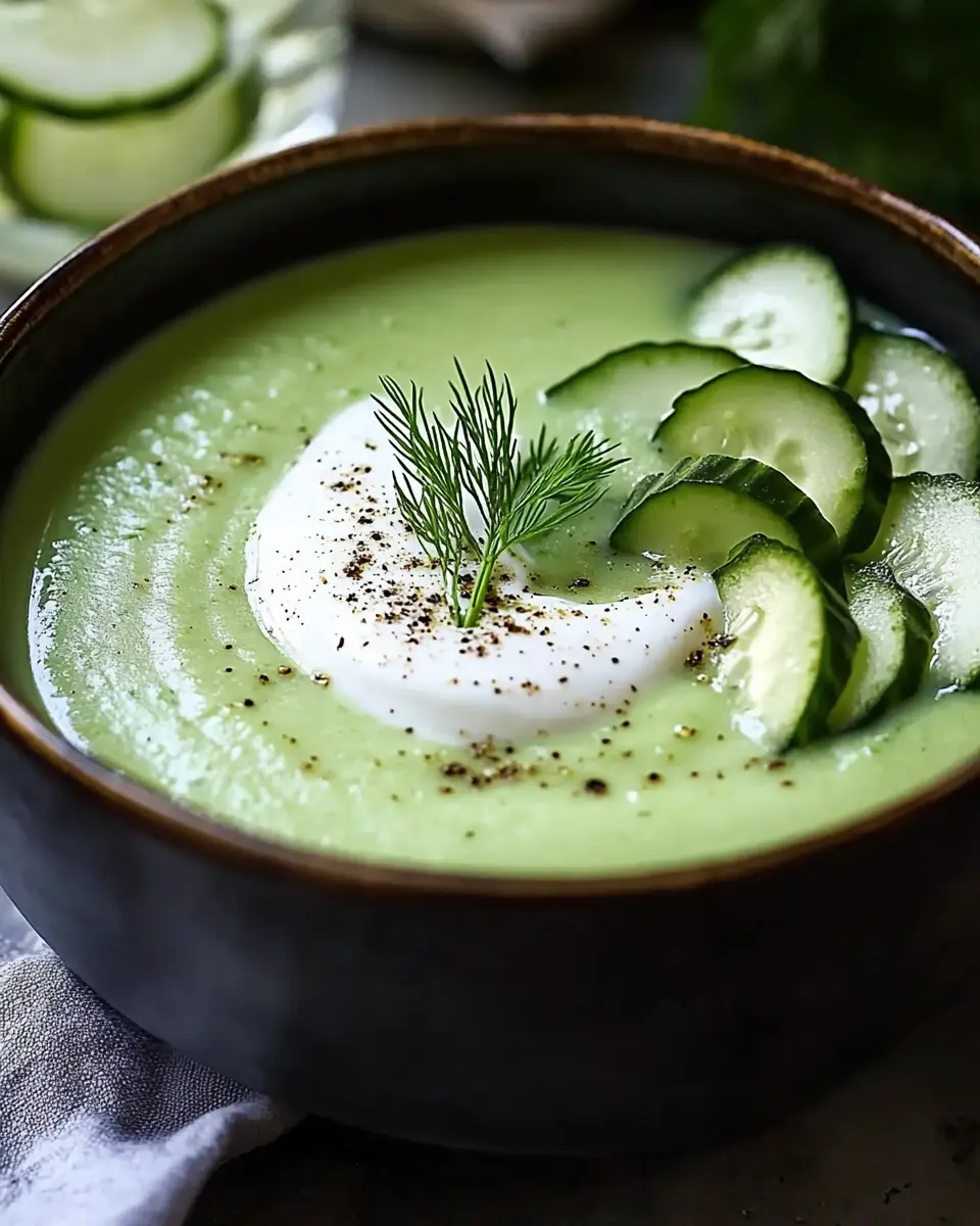 Kalte Gurkensuppe mit Joghurt First Image First Image