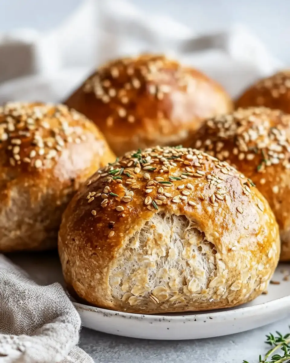 Haferflocken Brötchen ohne Hefe – Schnell, gesund & sättigend First Image First Image