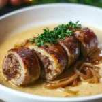 Hackfleischrouladen – Bestes Rezept mit Zwiebel-Sahne-Sauce First Image First Image