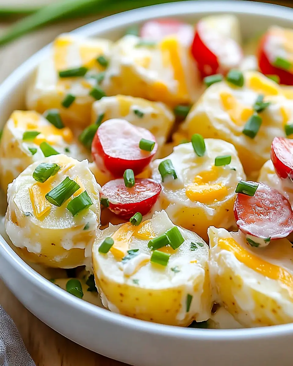 Kartoffelsalat mit Cheddar First Image First Image