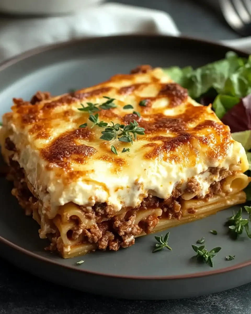 Griechischer Nudelauflauf – Bestes Rezept mit Fleisch & Béchamel First Image First Image